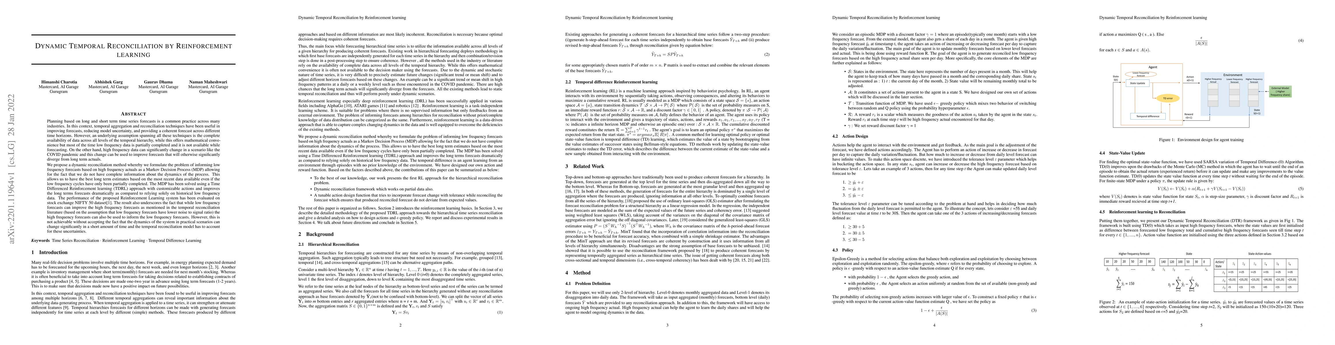 Thumbnail for Dynamic Temporal Reconciliation by Reinforcement learning
