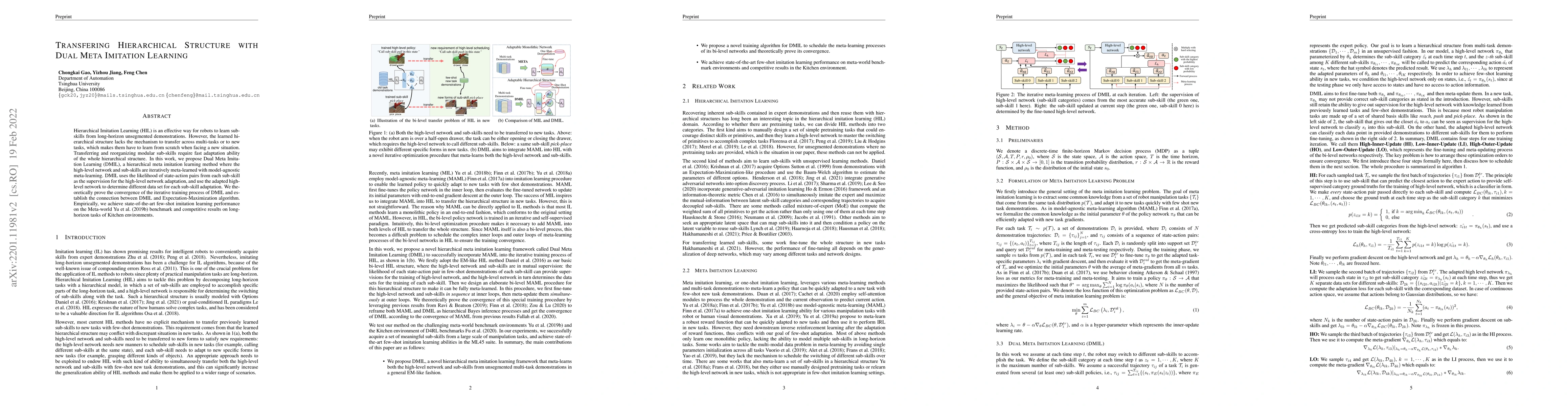 Thumbnail for Transfering Hierarchical Structure with Dual Meta Imitation Learning
