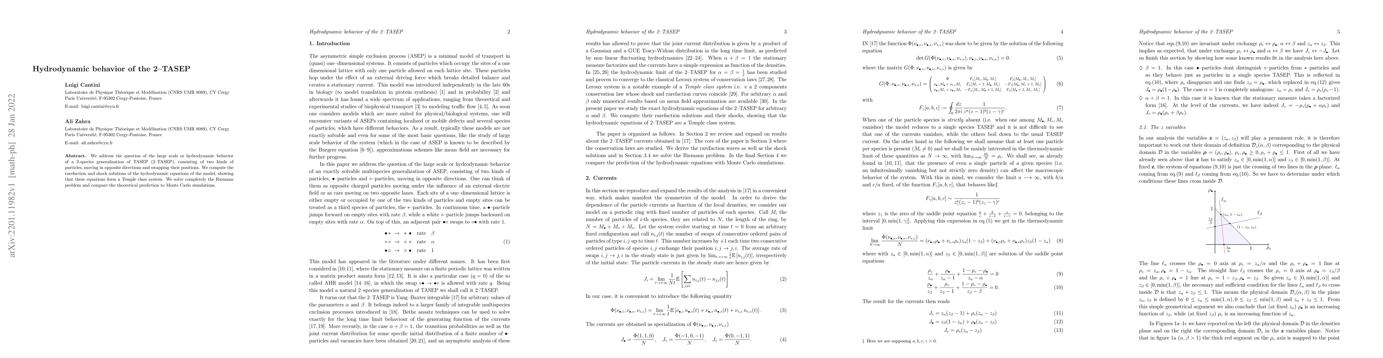 Thumbnail for Hydrodynamic behavior of the 2-TASEP
