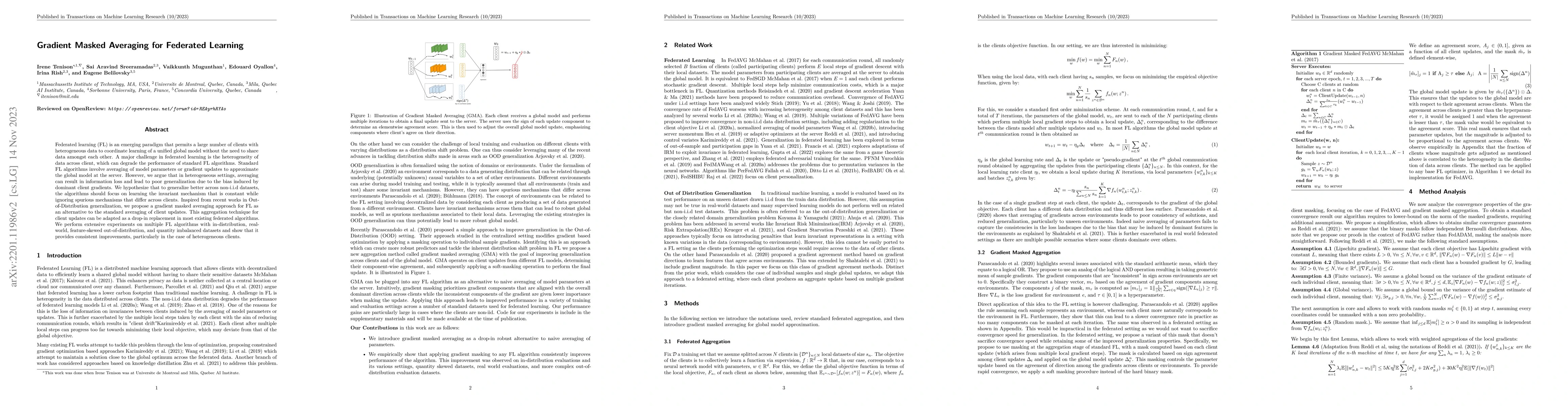 Thumbnail for Gradient Masked Averaging for Federated Learning