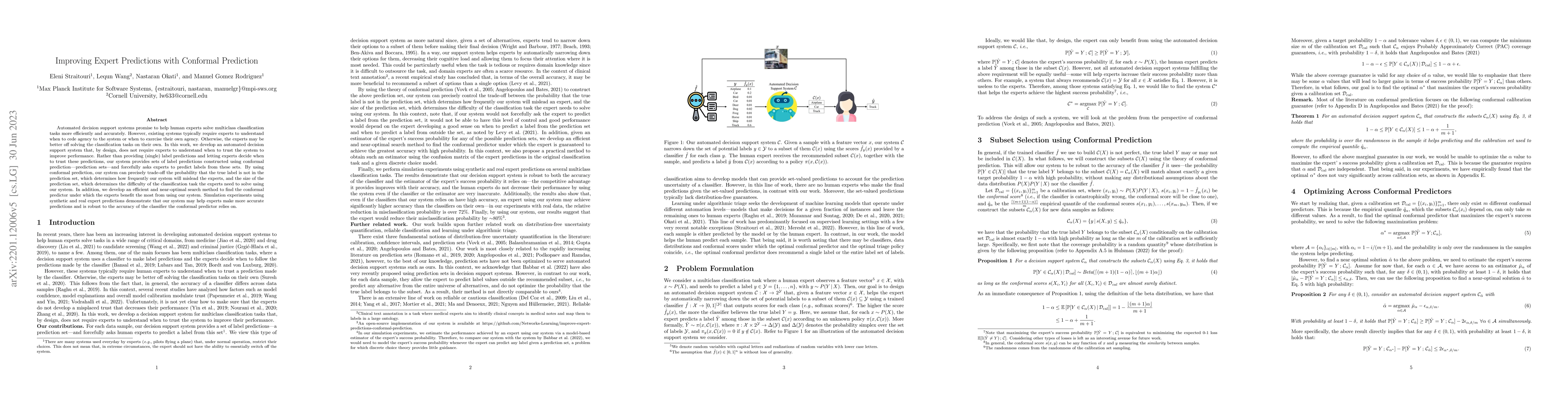 Thumbnail for Improving Expert Predictions with Conformal Prediction