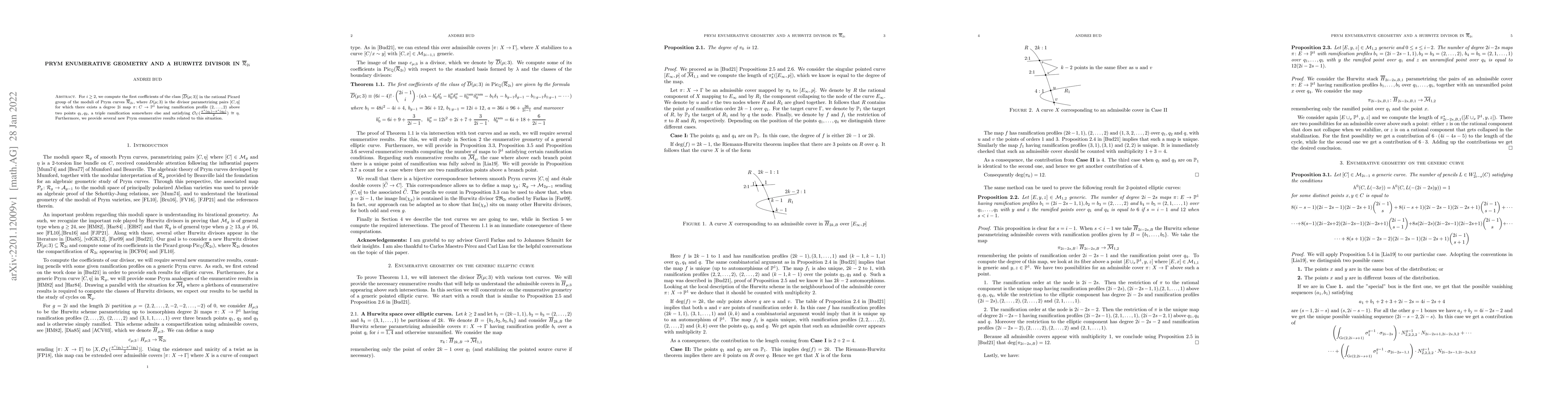 Thumbnail for Prym enumerative geometry and a Hurwitz divisor in
  $\overline{\mathcal{R}}_{2i}$