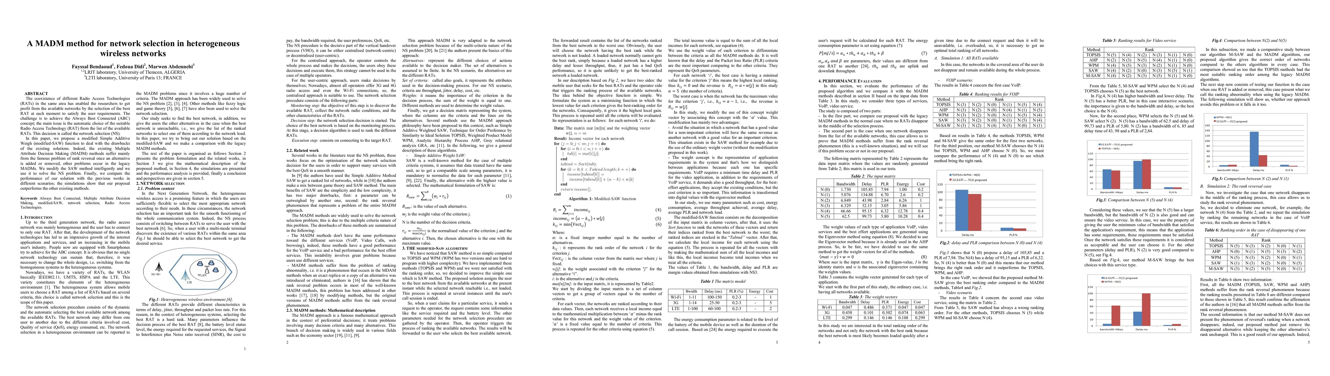 Thumbnail for A MADM method for network selection in heterogeneous wireless networks