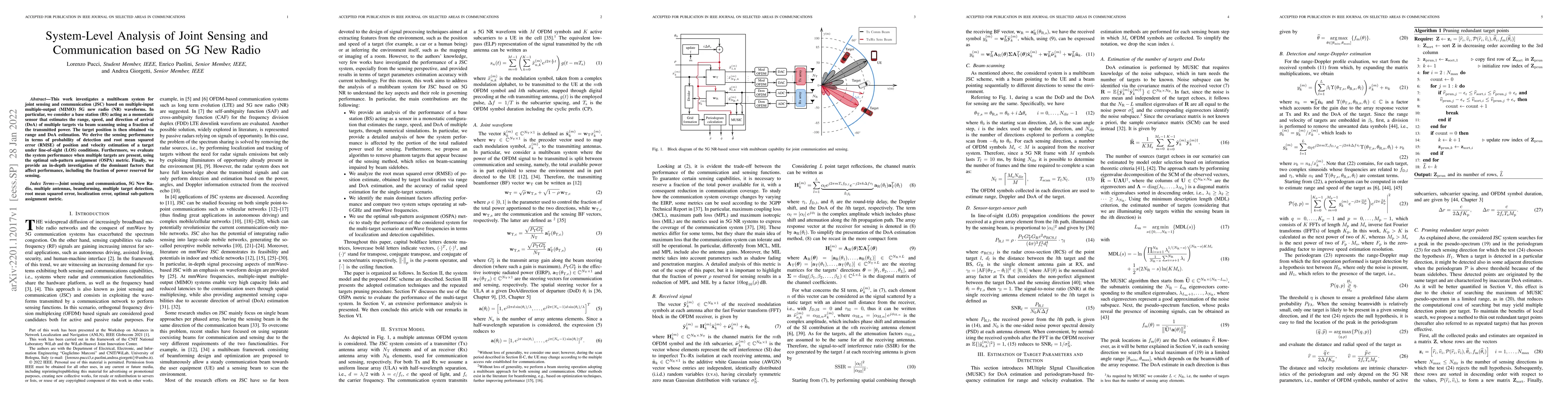 Thumbnail for System-Level Analysis of Joint Sensing and Communication based on 5G New
  Radio