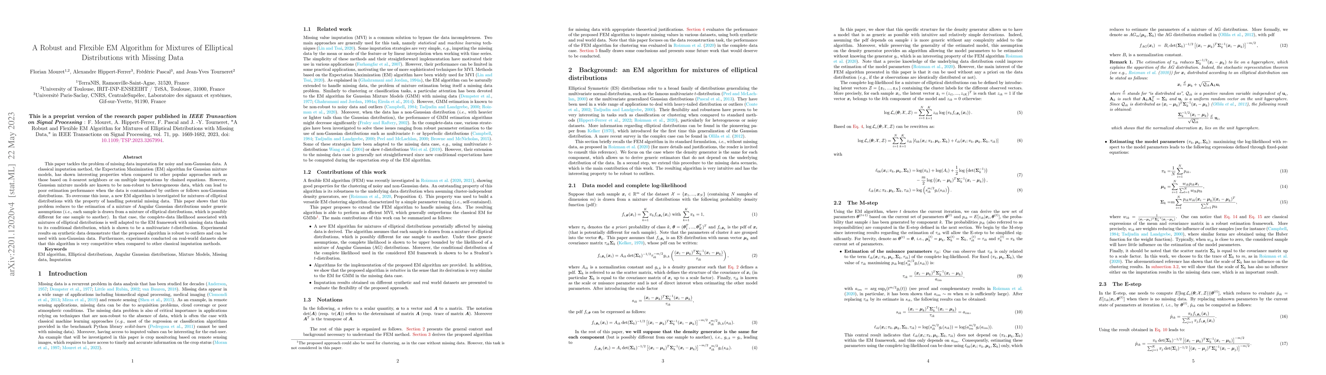 Thumbnail for A Robust and Flexible EM Algorithm for Mixtures of Elliptical
  Distributions with Missing Data