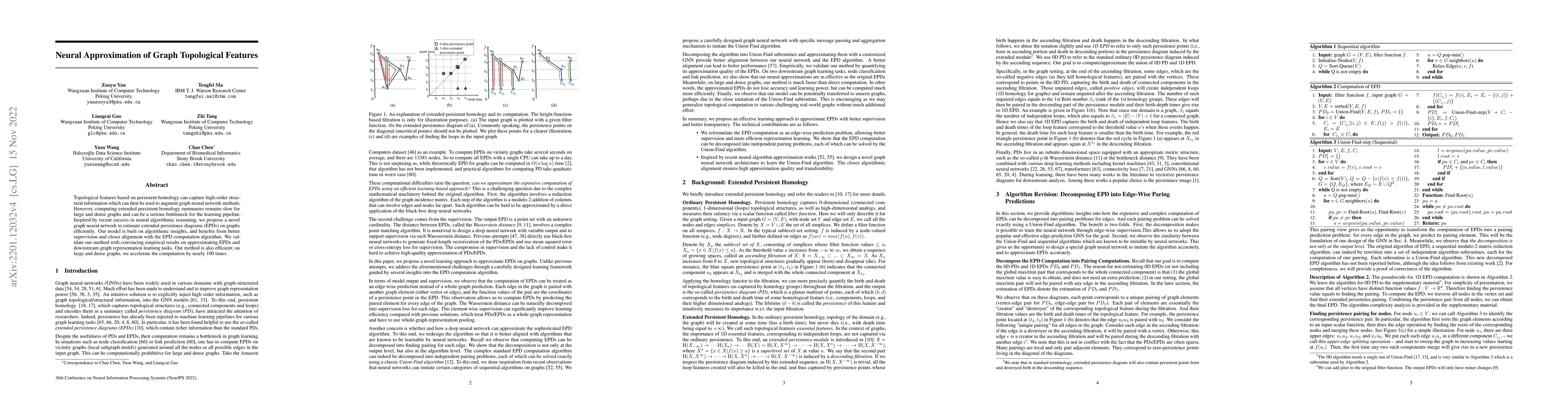 Thumbnail for Neural Approximation of Graph Topological Features