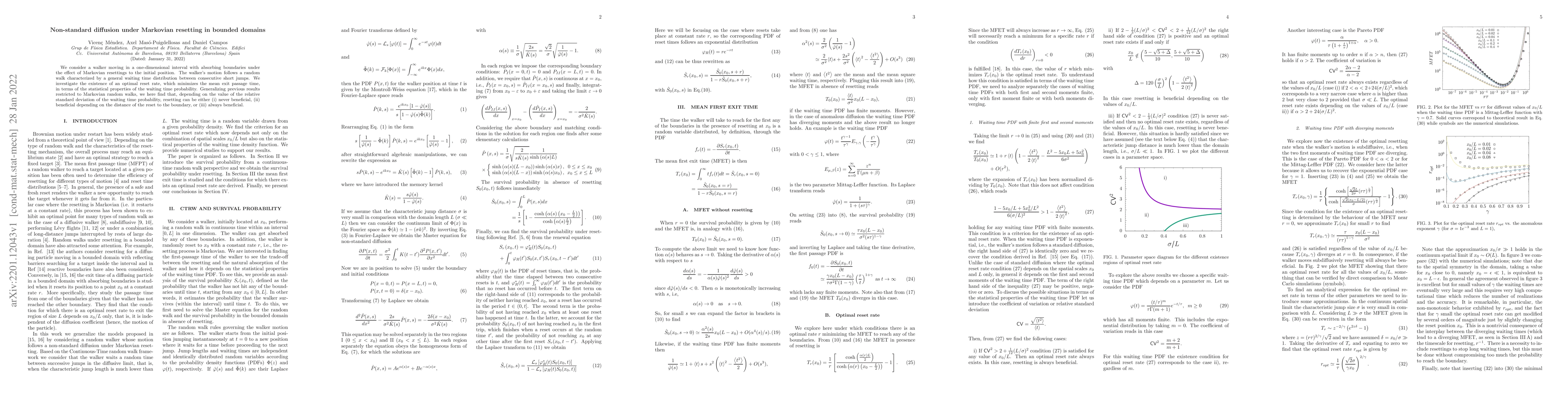 Thumbnail for Non-standard diffusion under Markovian resetting in bounded domains