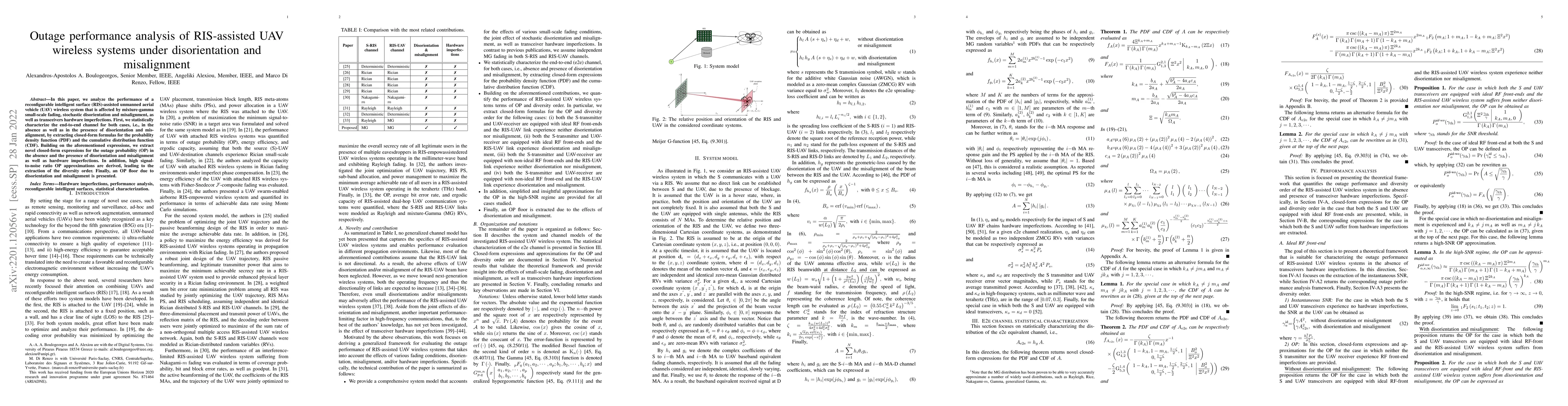 Thumbnail for Outage performance analysis of RIS-assisted UAV wireless systems under
  disorientation and misalignment