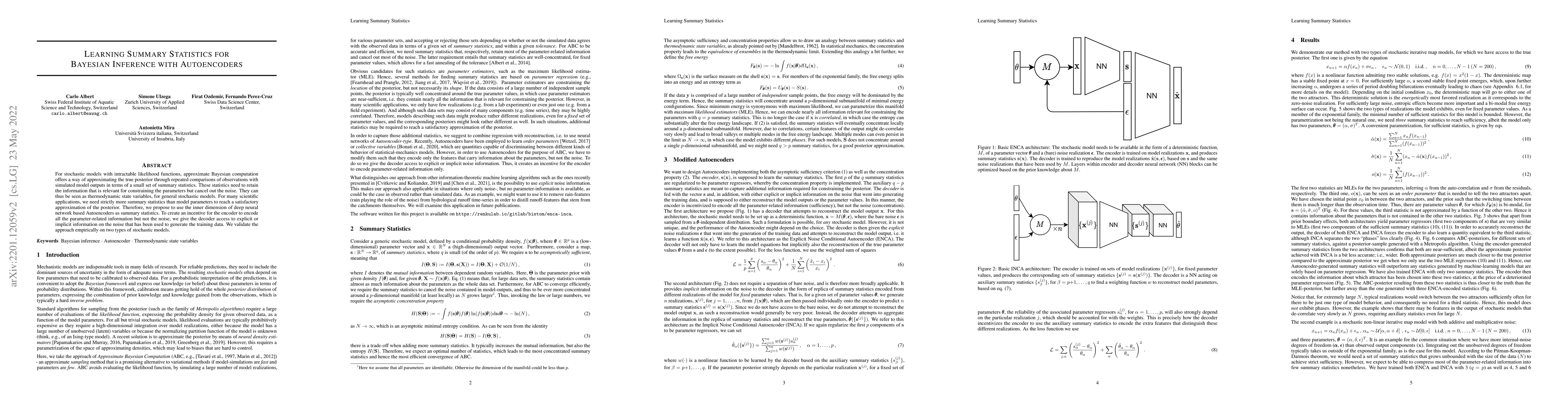 Thumbnail for Learning Summary Statistics for Bayesian Inference with Autoencoders