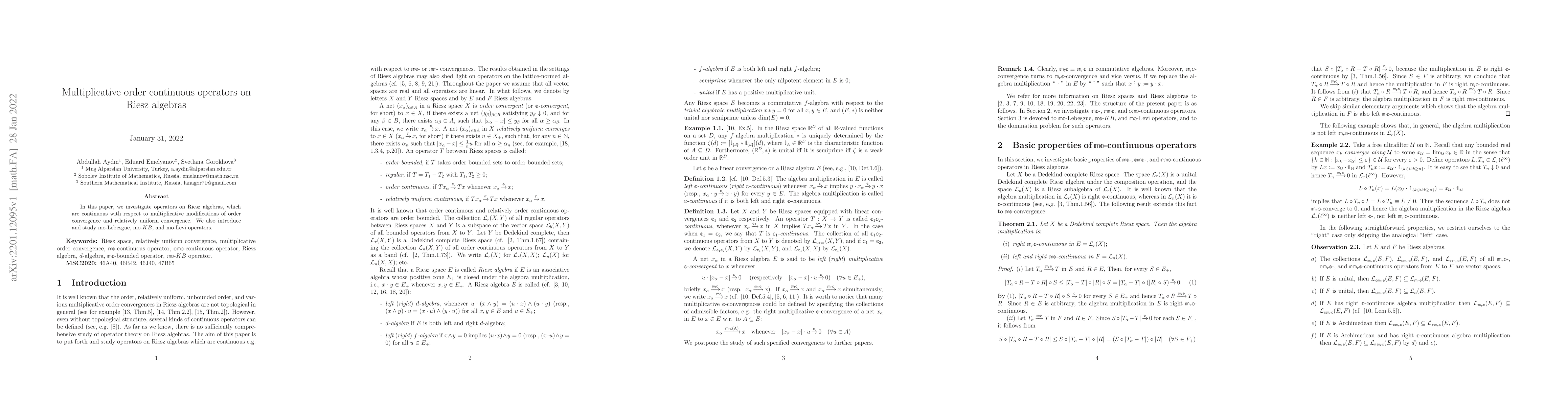 Thumbnail for Multiplicative order continuous operators on Riesz algebras
