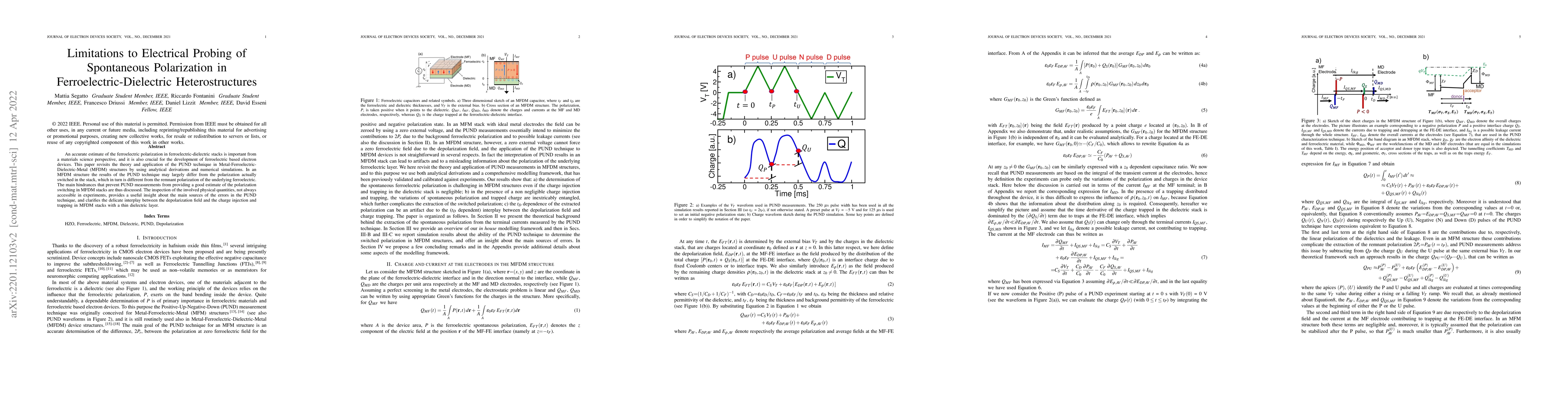 Thumbnail for Limitations to Electrical Probing of Spontaneous Polarization in
  Ferroelectric-Dielectric Heterostructures