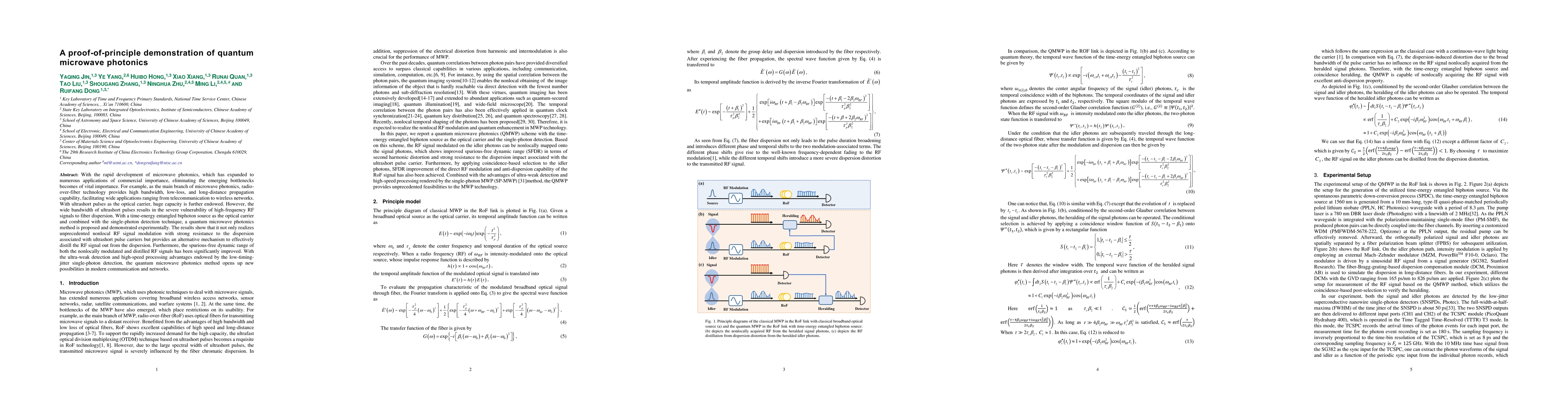 Thumbnail for A proof-of-principle demonstration of quantum microwave photonics