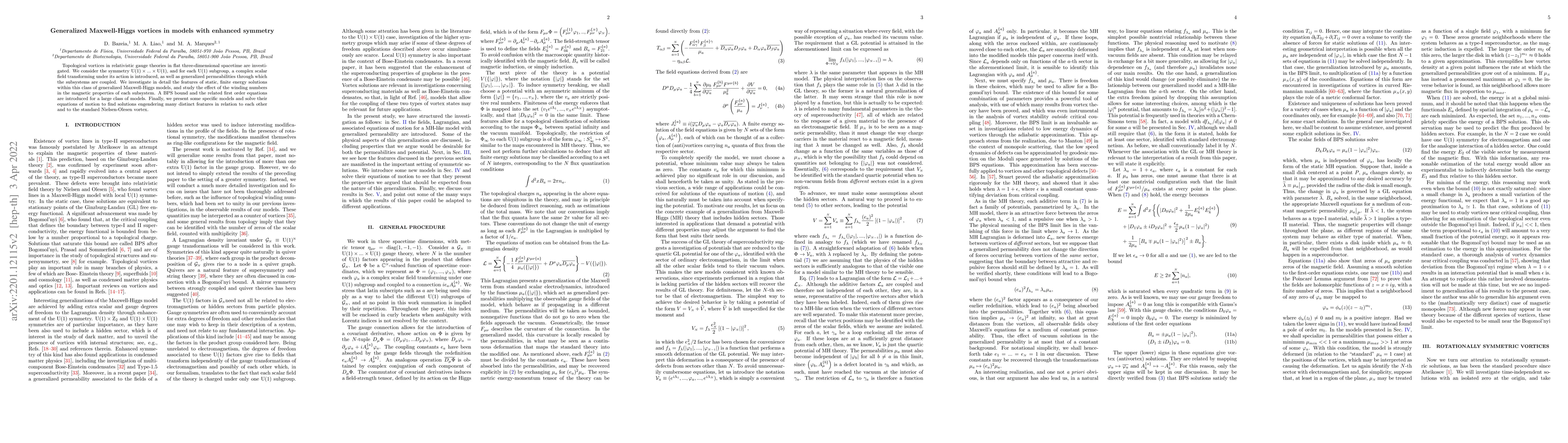 Thumbnail for Generalized Maxwell-Higgs vortices in models with enhanced symmetry