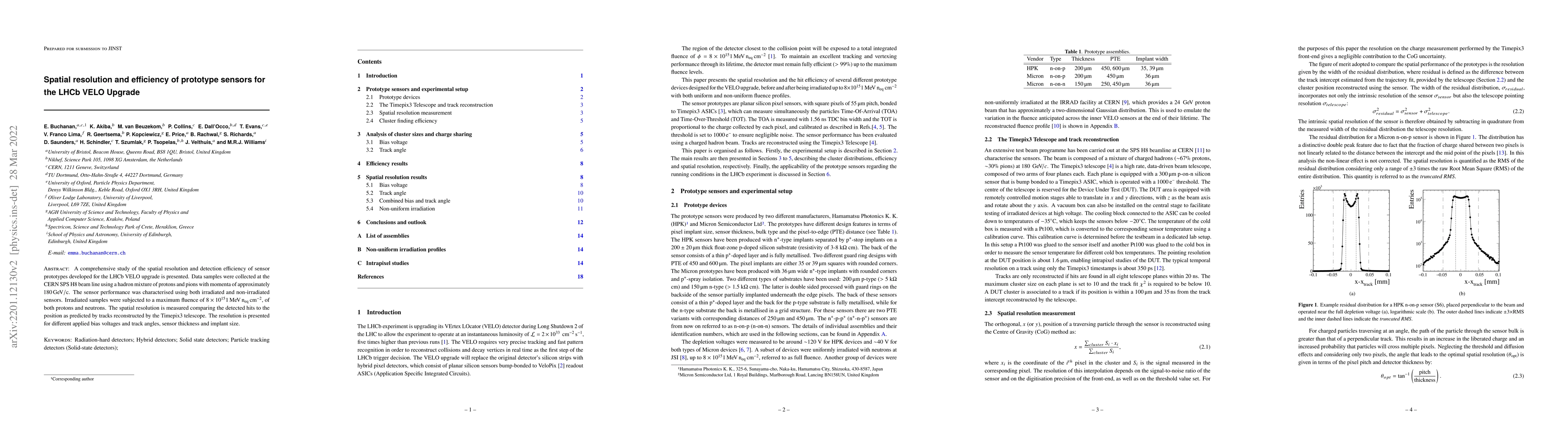 Thumbnail for Spatial resolution and efficiency of prototype sensors for the LHCb VELO
  Upgrade
