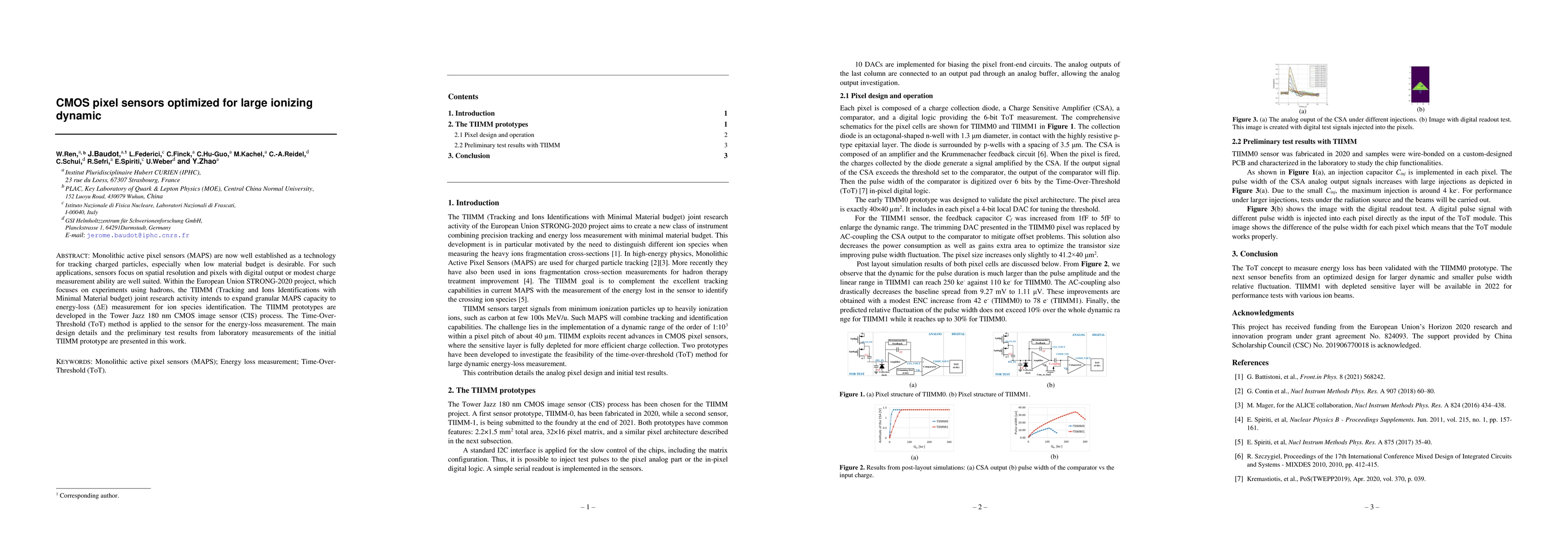Thumbnail for CMOS pixel sensors optimized for large ionizing dynamic