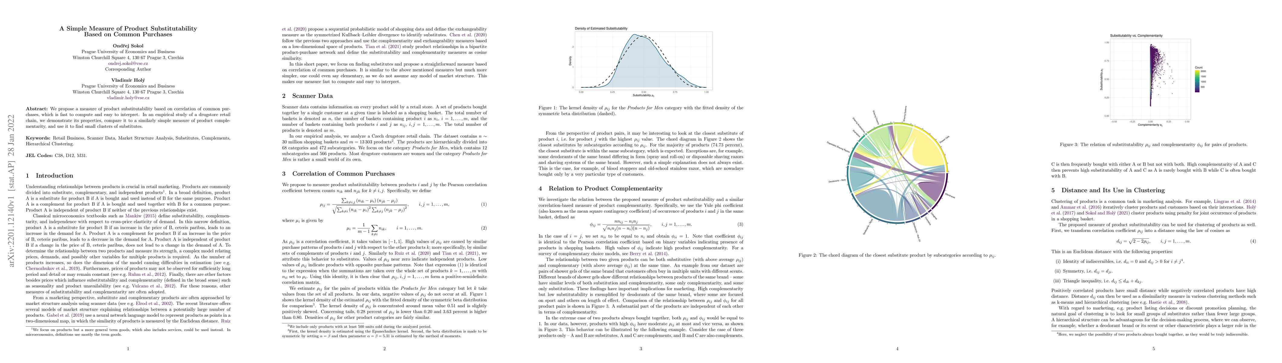 Thumbnail for A Simple Measure of Product Substitutability Based on Common Purchases