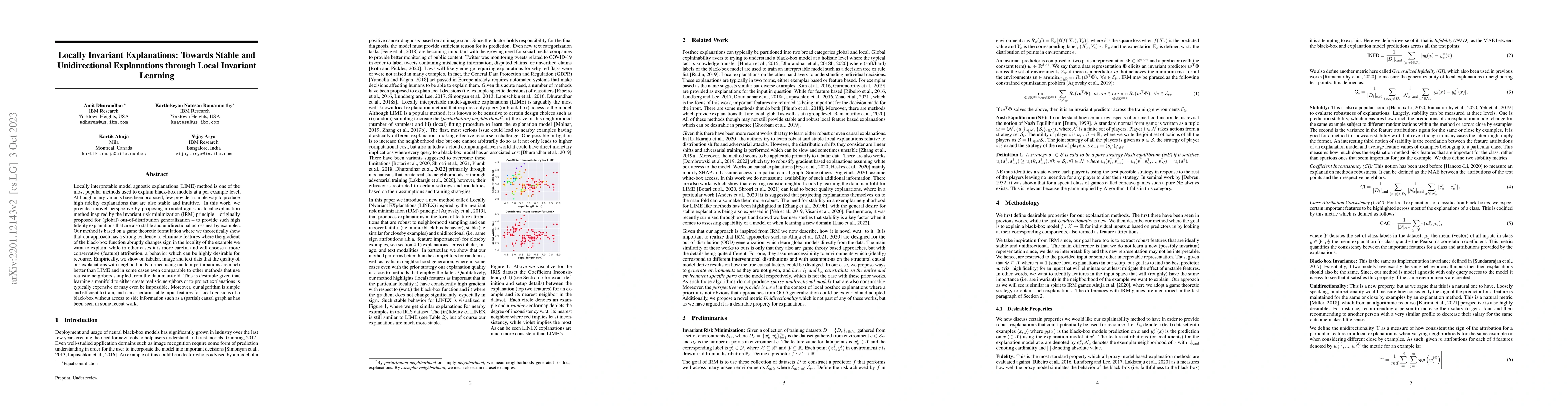 Thumbnail for Locally Invariant Explanations: Towards Stable and Unidirectional
  Explanations through Local Invariant Learning