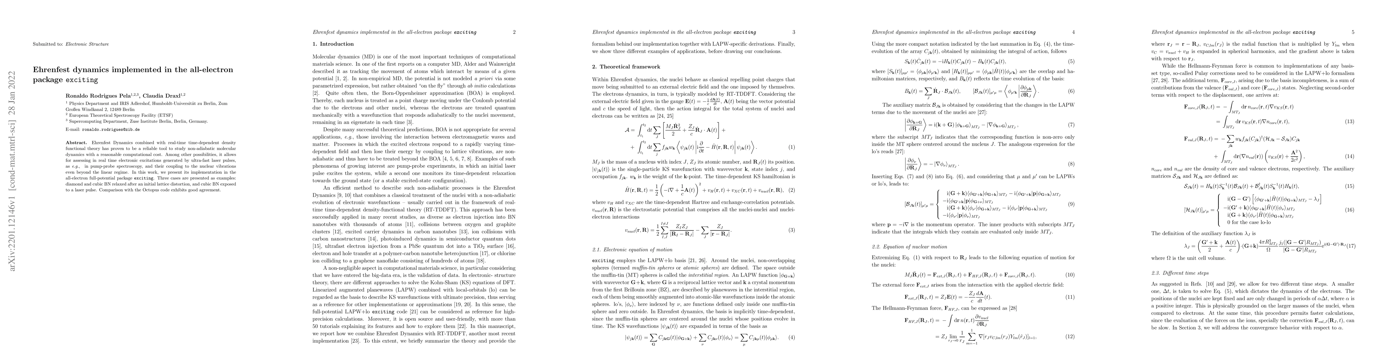 Thumbnail for Ehrenfest dynamics implemented in the all-electron package exciting