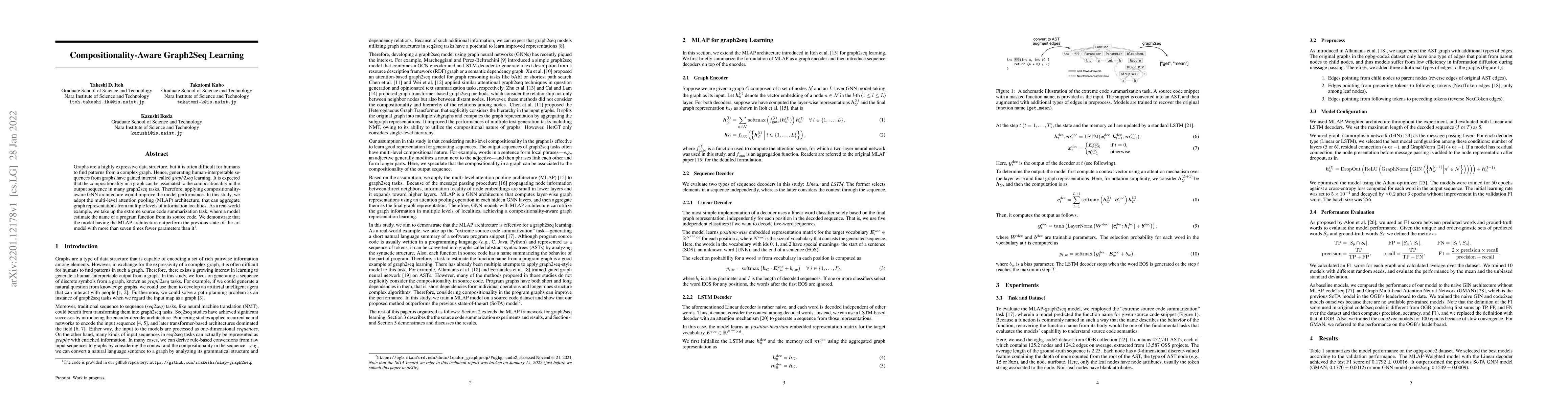 Thumbnail for Compositionality-Aware Graph2Seq Learning