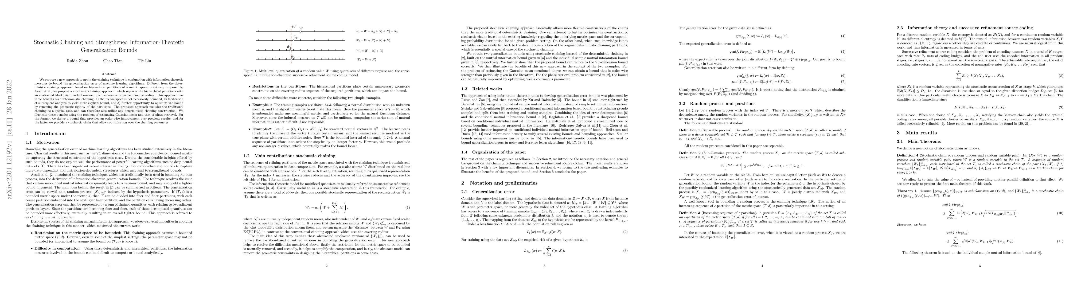 Thumbnail for Stochastic Chaining and Strengthened Information-Theoretic
  Generalization Bounds