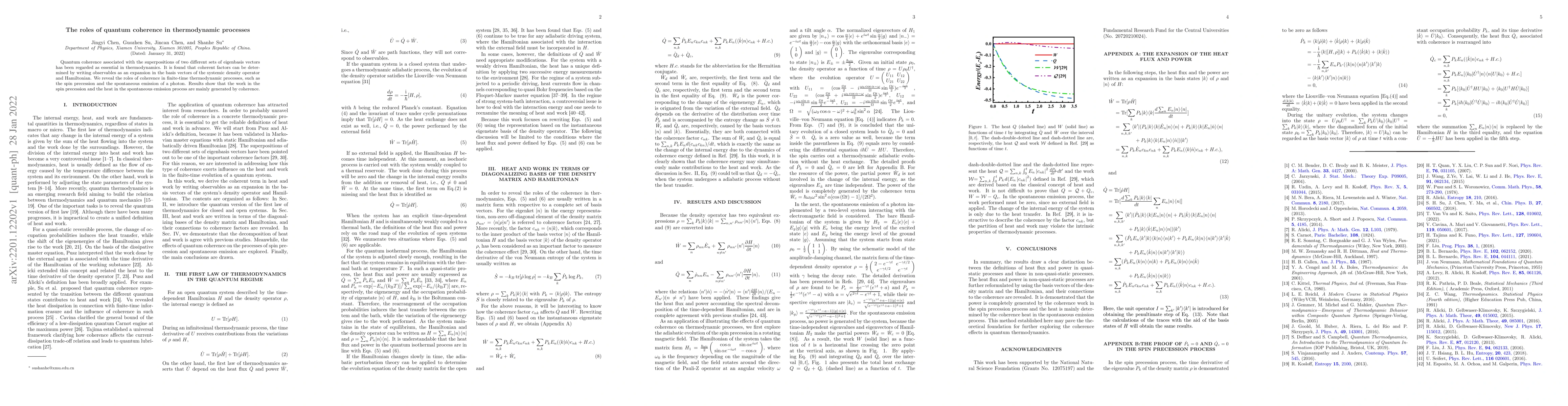 Thumbnail for The roles of quantum coherence in thermodynamic processes