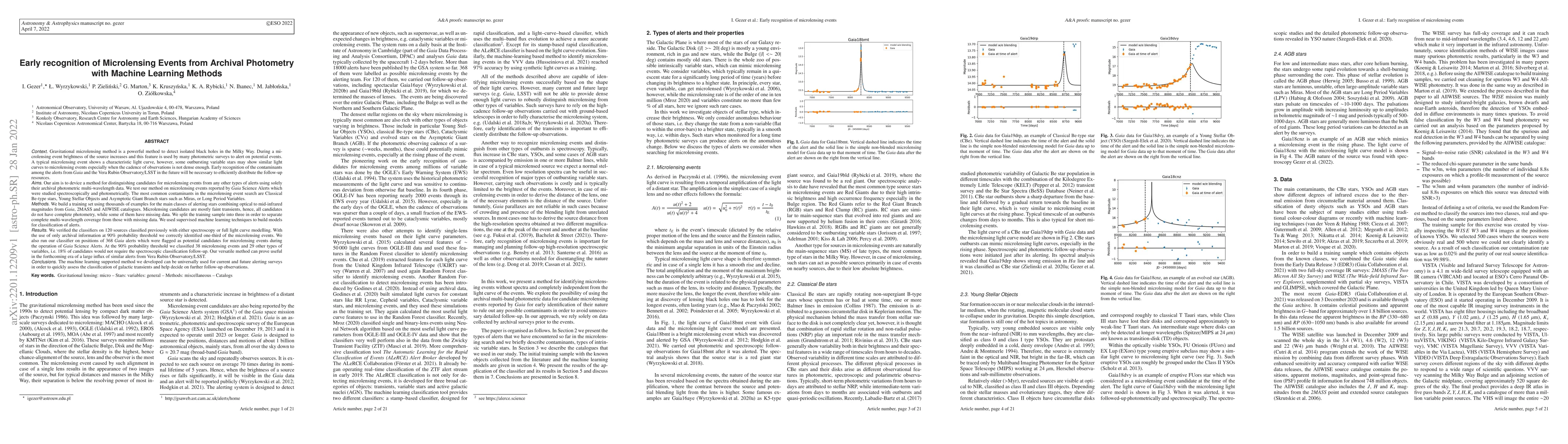 Thumbnail for Early recognition of Microlensing Events from Archival Photometry with
  Machine Learning Methods