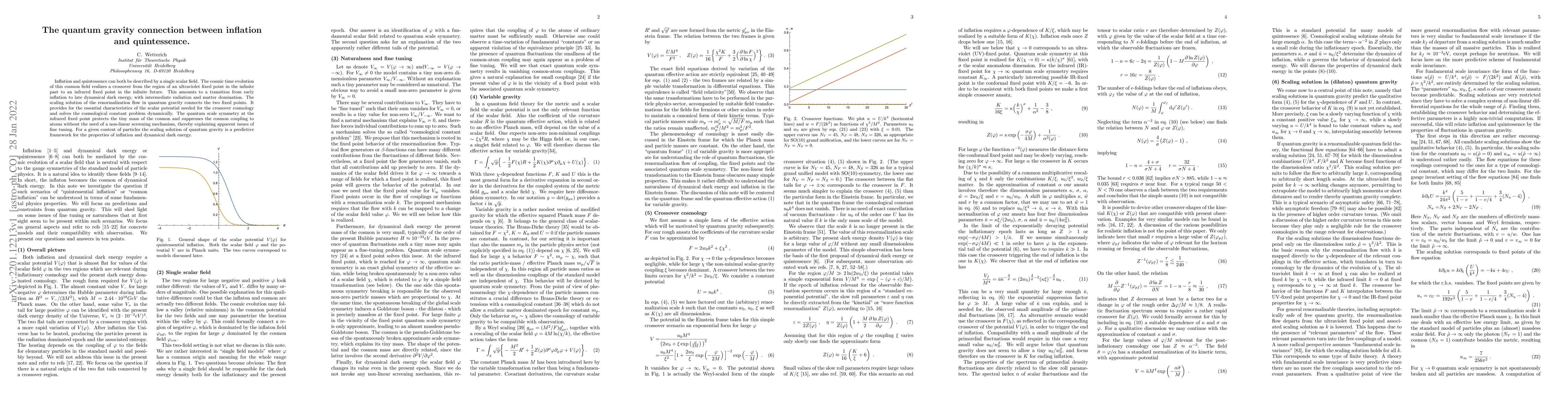 Thumbnail for The quantum gravity connection between inflation and quintessence