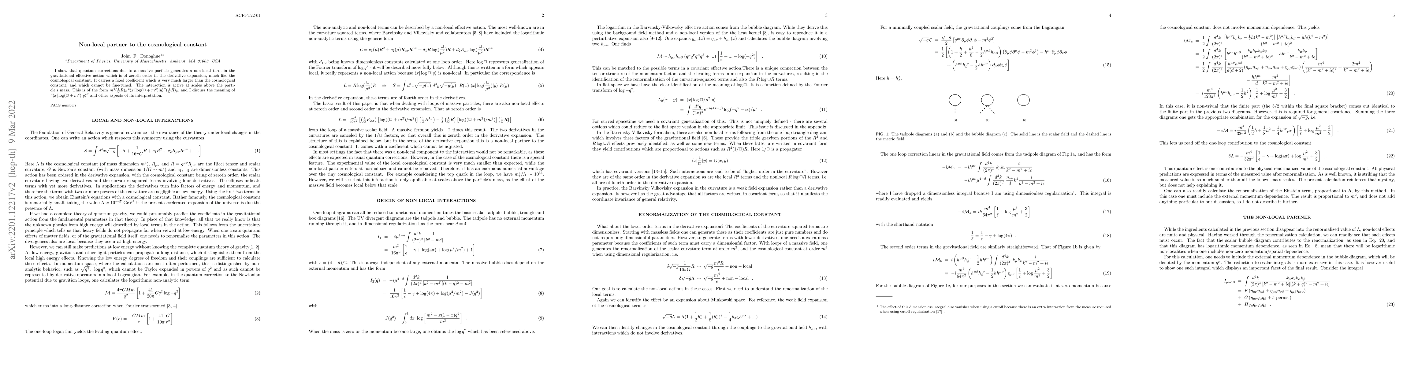 Thumbnail for Non-local partner to the cosmological constant