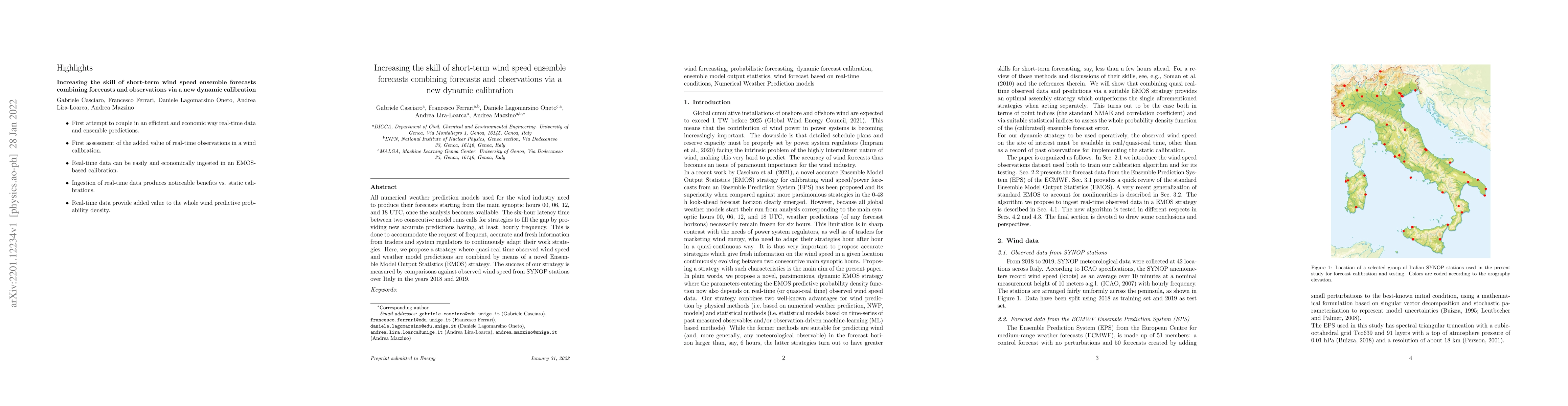 Thumbnail for Increasing the skill of short-term wind speed ensemble forecasts
  combining forecasts and observations via a new dynamic calibration