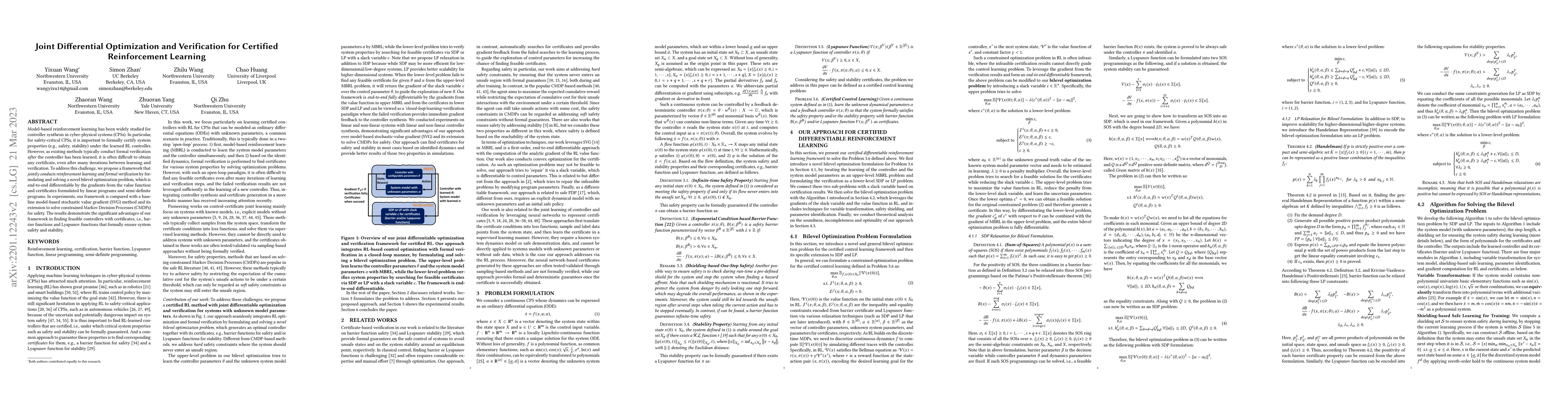 Thumbnail for Joint Differentiable Optimization and Verification for Certified
  Reinforcement Learning
