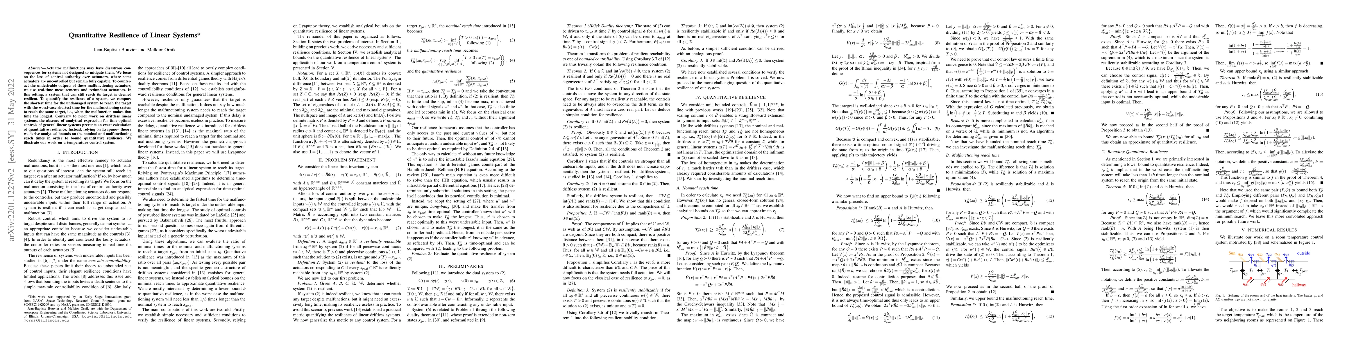 Thumbnail for Quantitative Resilience of Linear Systems