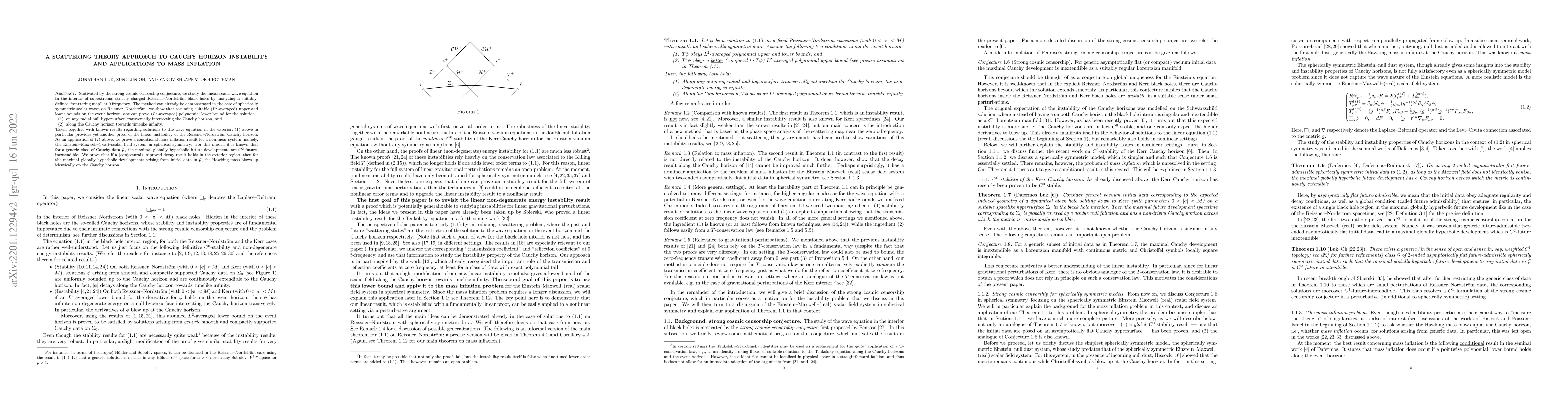 Thumbnail for A scattering theory approach to Cauchy horizon instability and
  applications to mass inflation