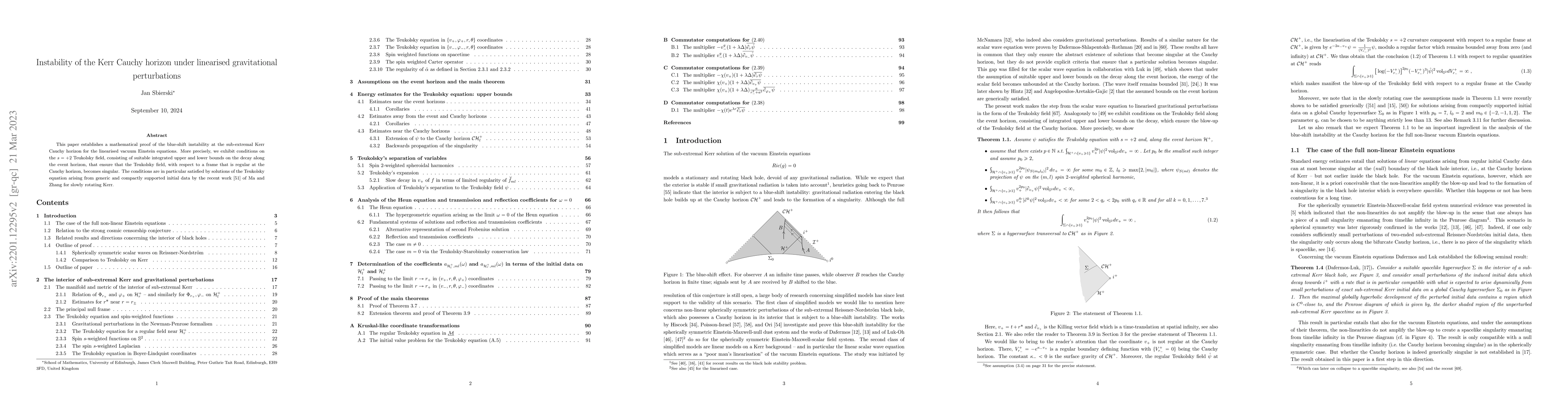 Thumbnail for Instability of the Kerr Cauchy horizon under linearised gravitational
  perturbations