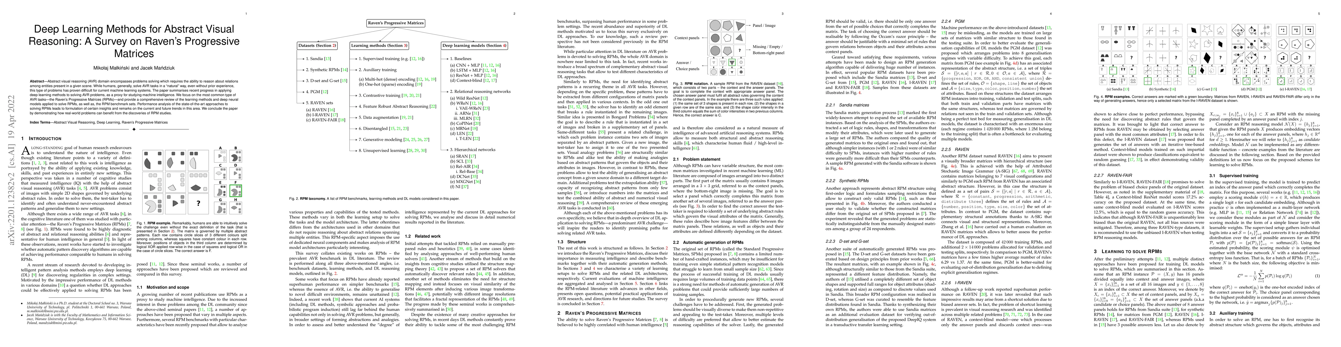 Thumbnail for Deep Learning Methods for Abstract Visual Reasoning: A Survey on Raven's
  Progressive Matrices