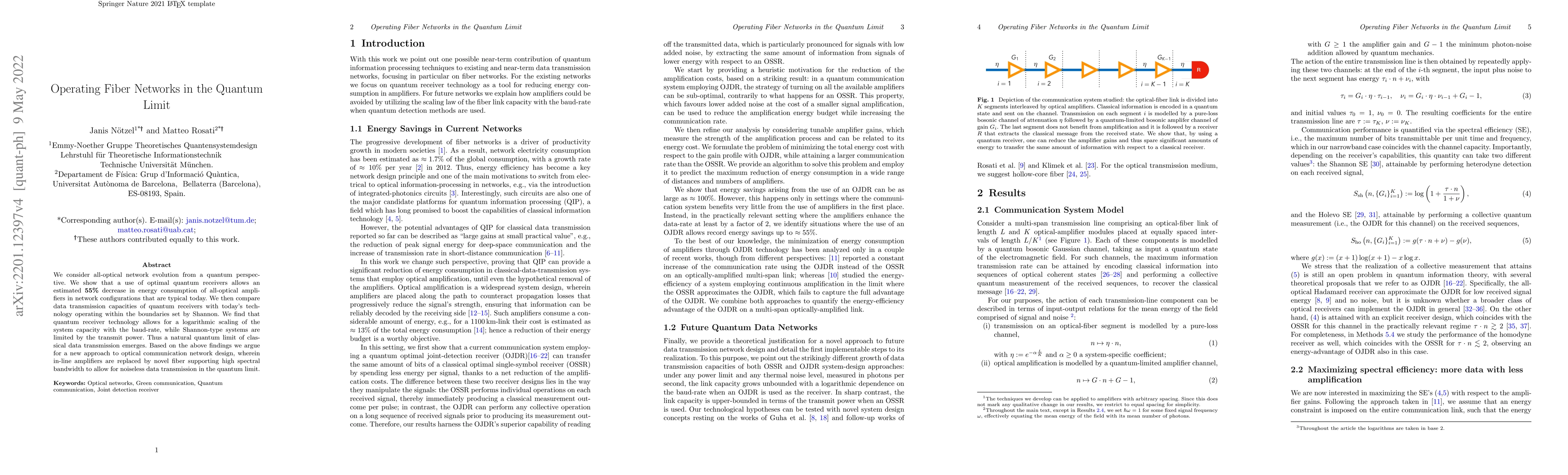 Thumbnail for Operating Fiber Networks in the Quantum Limit