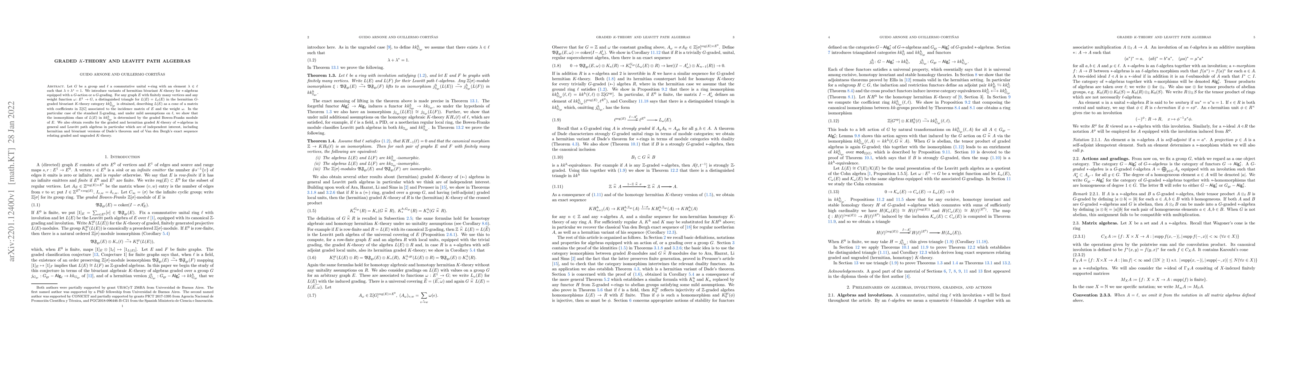 Thumbnail for Graded $K$-theory and Leavitt path algebras