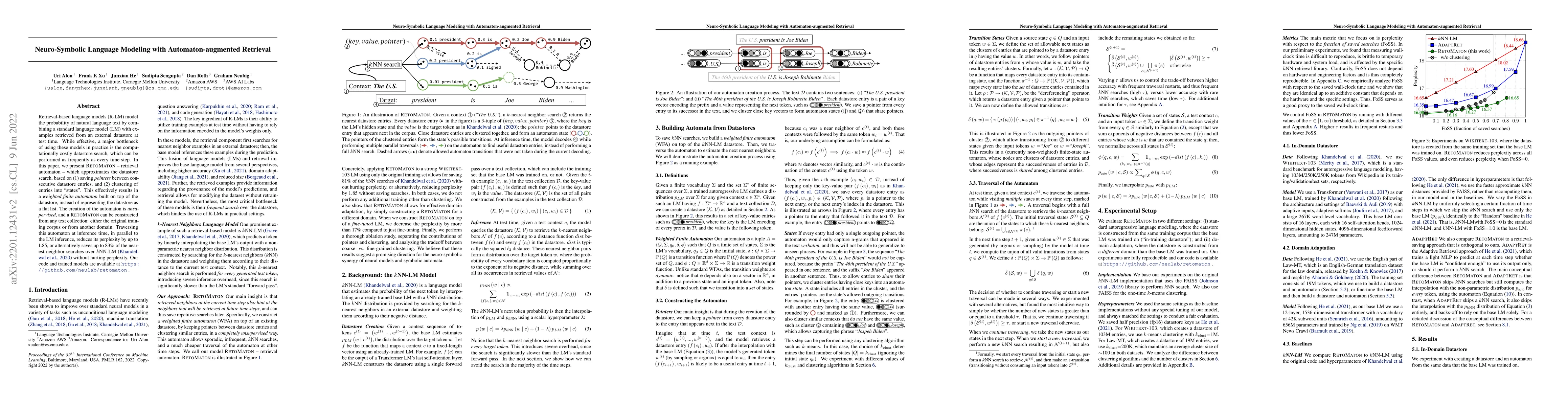 Thumbnail for Neuro-Symbolic Language Modeling with Automaton-augmented Retrieval