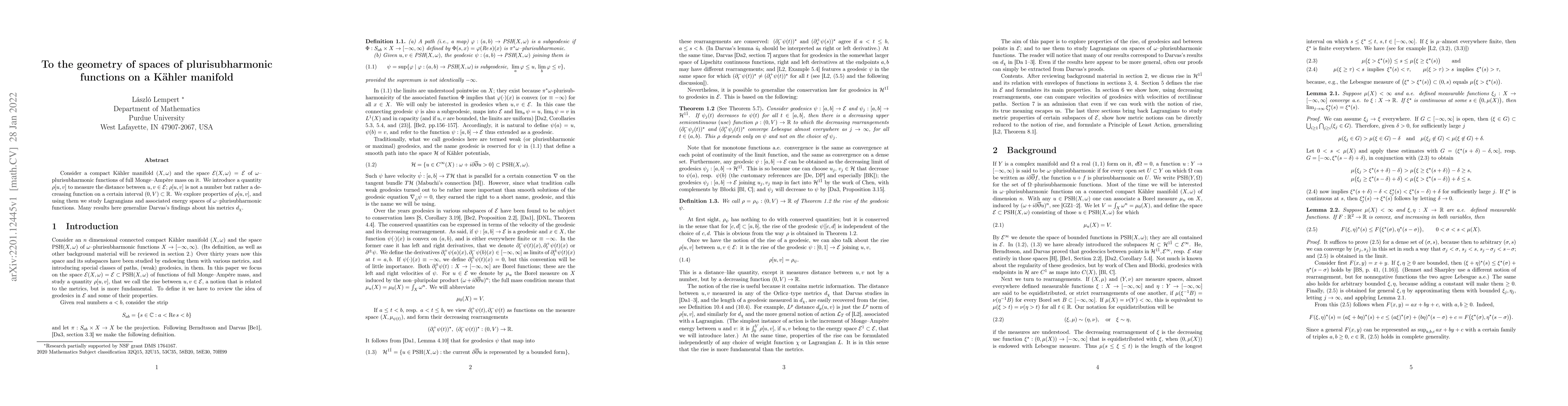 Thumbnail for To the geometry of spaces of plurisubharmonic functions on a K\"ahler
  manifold