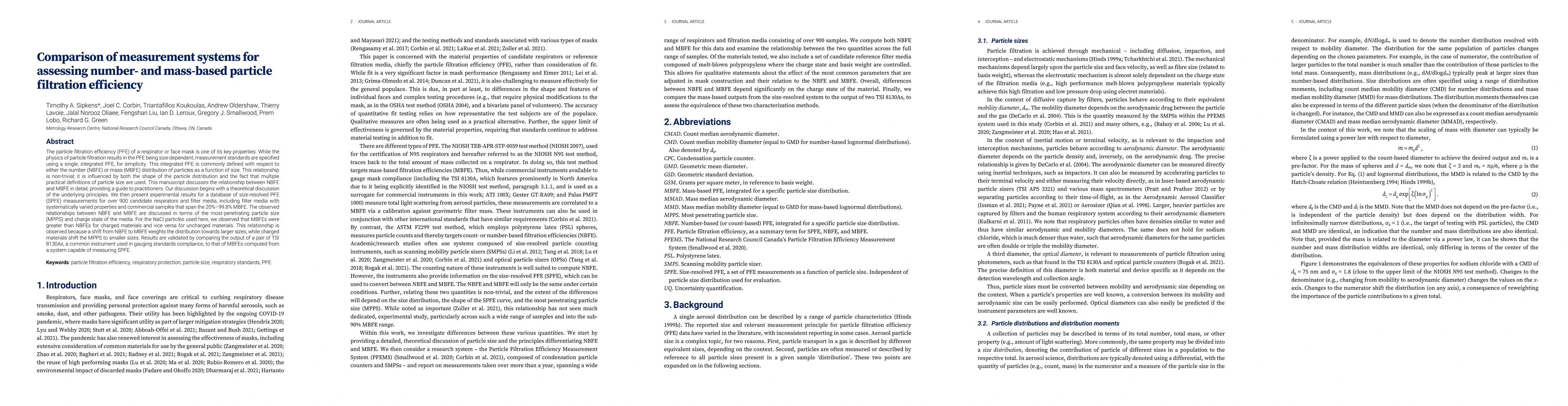 Thumbnail for Comparison of measurement systems for assessing number- and mass-based
  particle filtration efficiency