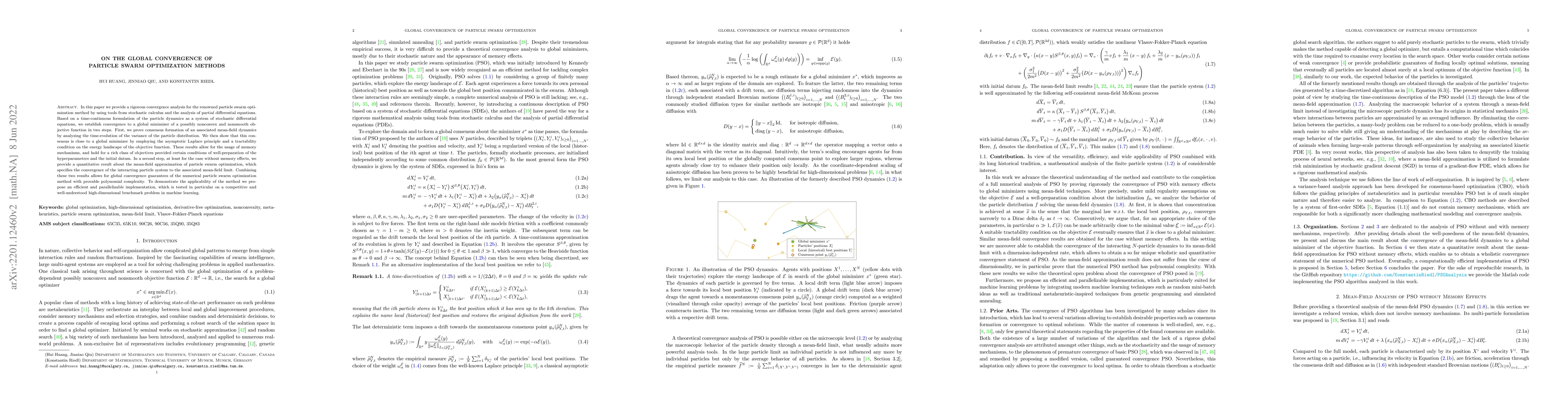 Thumbnail for On the Global Convergence of Particle Swarm Optimization Methods