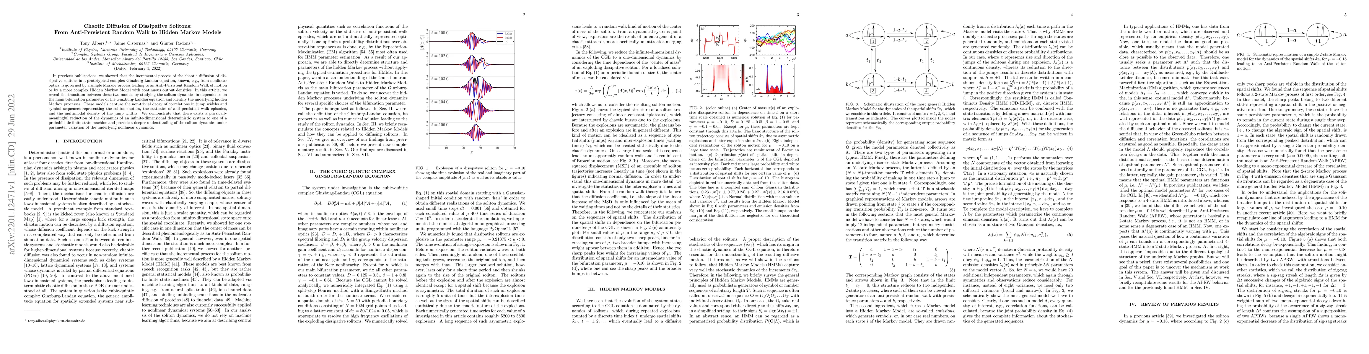 Thumbnail for Chaotic Diffusion of Dissipative Solitons: From Anti-Persistent Random
  Walk to Hidden Markov Models