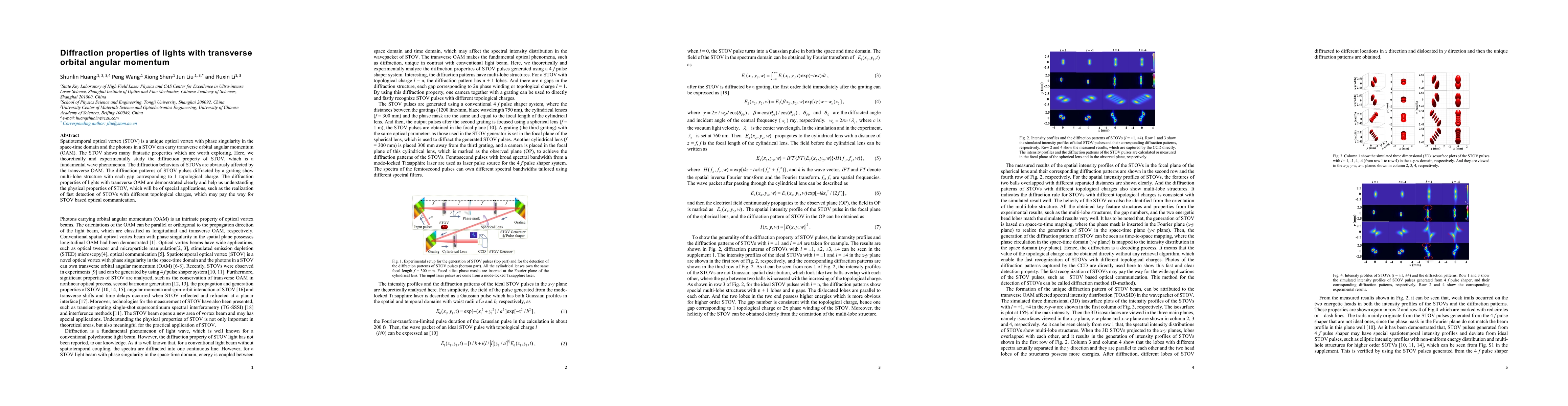 Thumbnail for Diffraction properties of lights with transverse orbital angular
  momentum