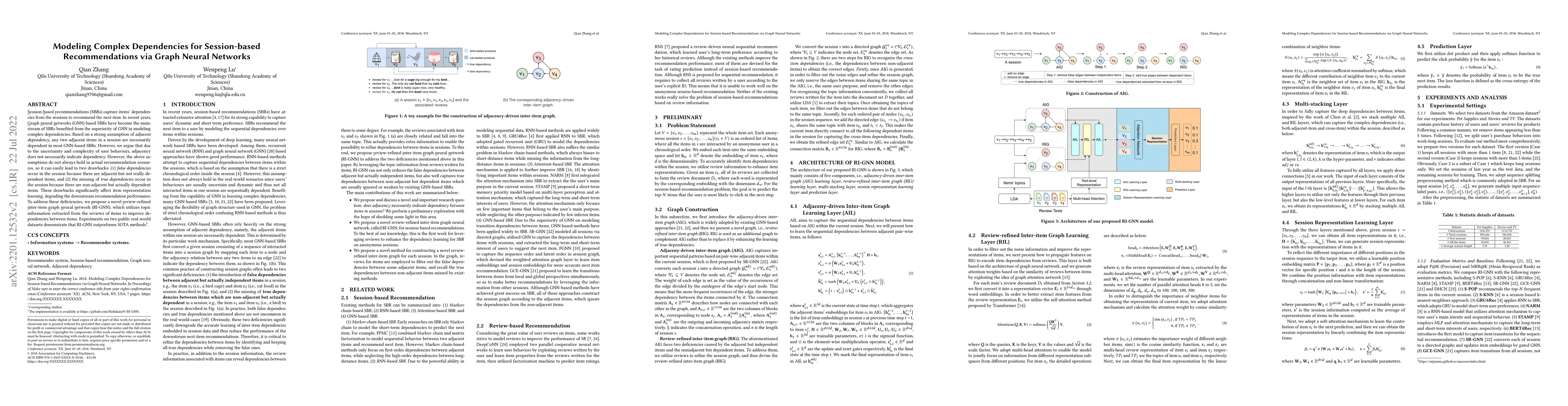 Thumbnail for Modeling Complex Dependencies for Session-based Recommendations via
  Graph Neural Networks
