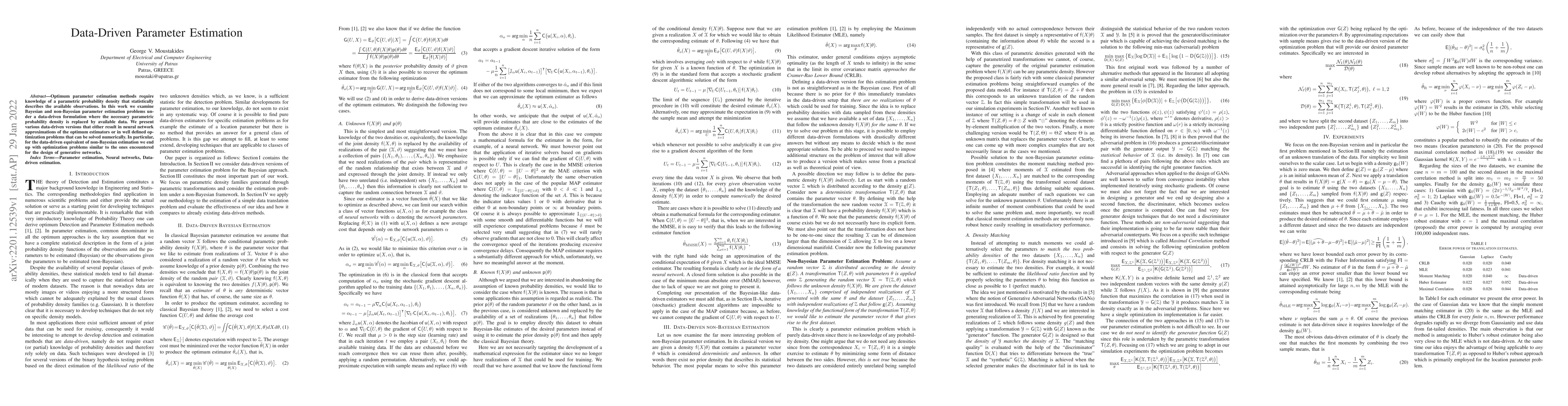 Thumbnail for Data-Driven Parameter Estimation