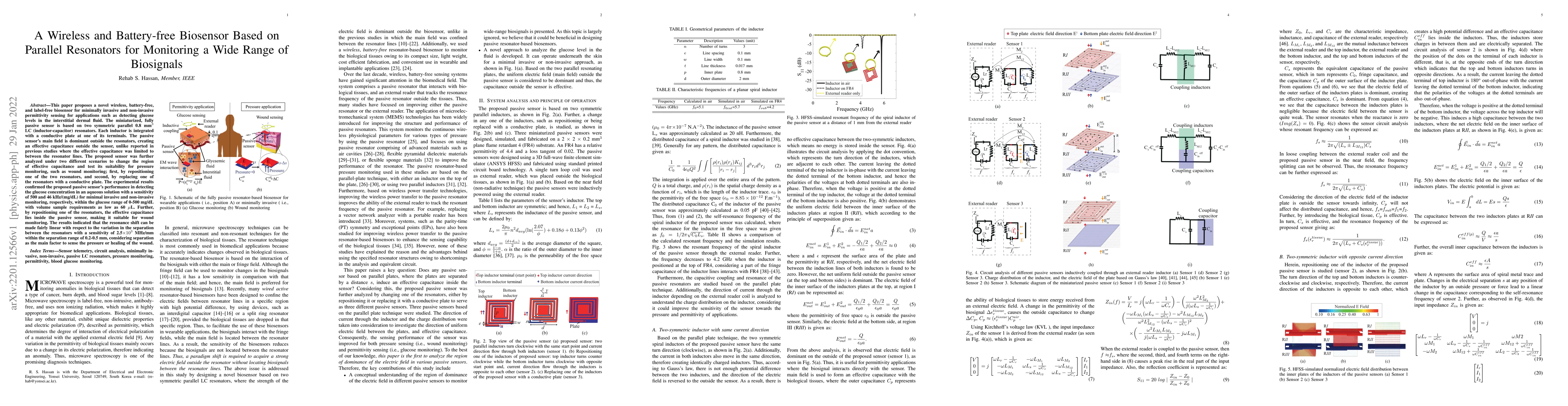 Thumbnail for A Wireless and Battery-free Biosensor Based on Parallel Resonators for
  Monitoring a Wide Range of Biosignals