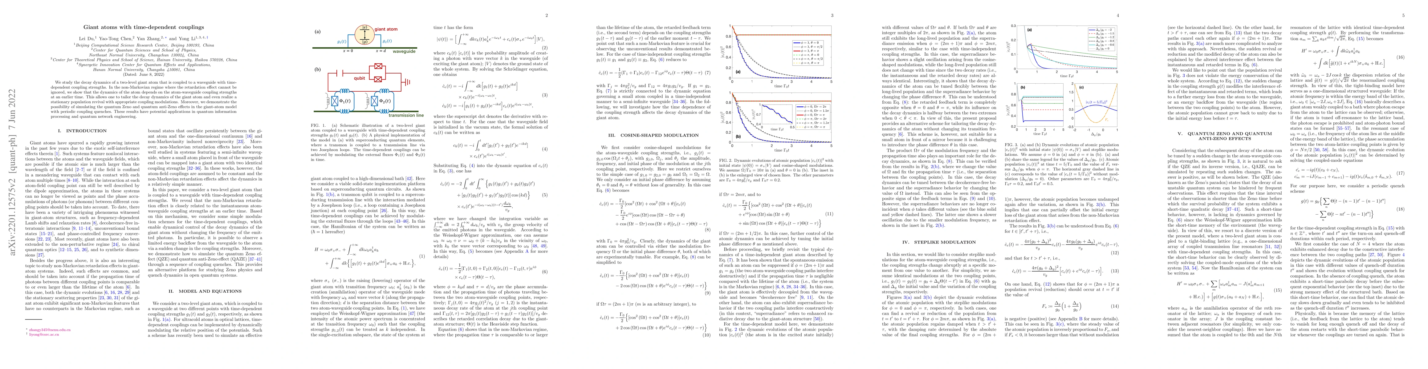 Thumbnail for Giant atoms with time-dependent couplings