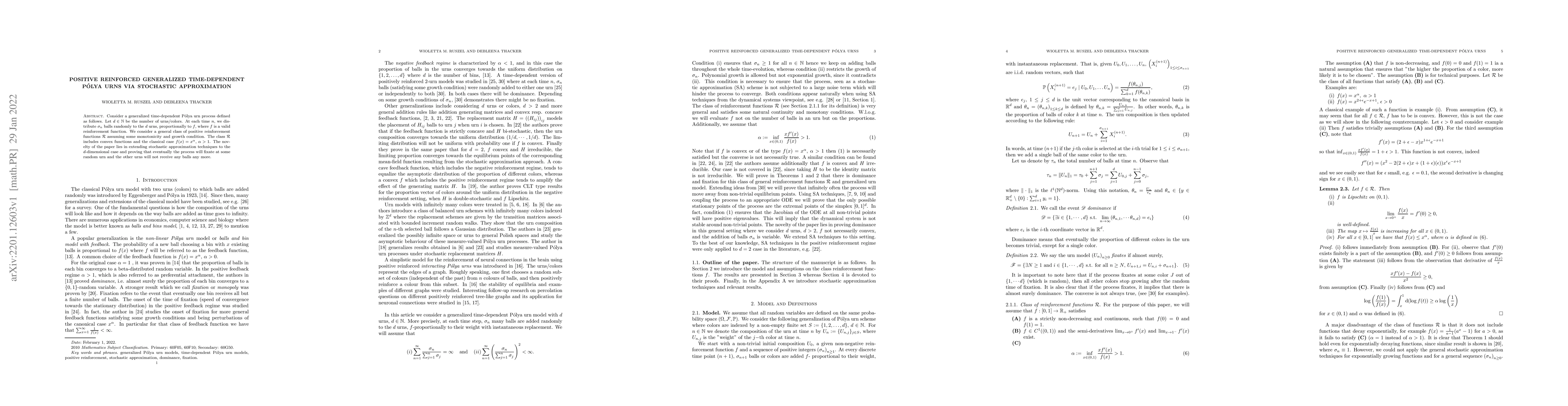 Thumbnail for Positive reinforced generalized time-dependent P\'olya urns via
  stochastic approximation