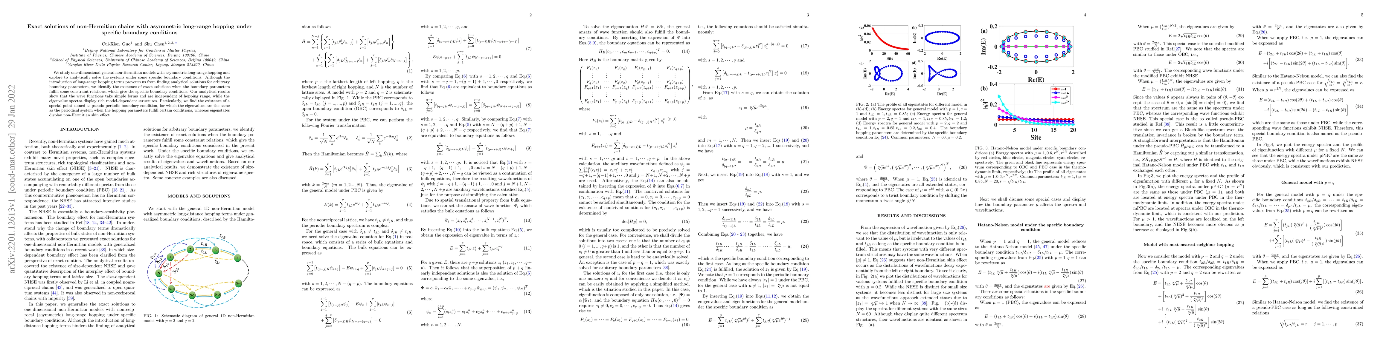 Thumbnail for Exact solutions of non-Hermitian chains with asymmetric long-range
  hopping under specific boundary conditions