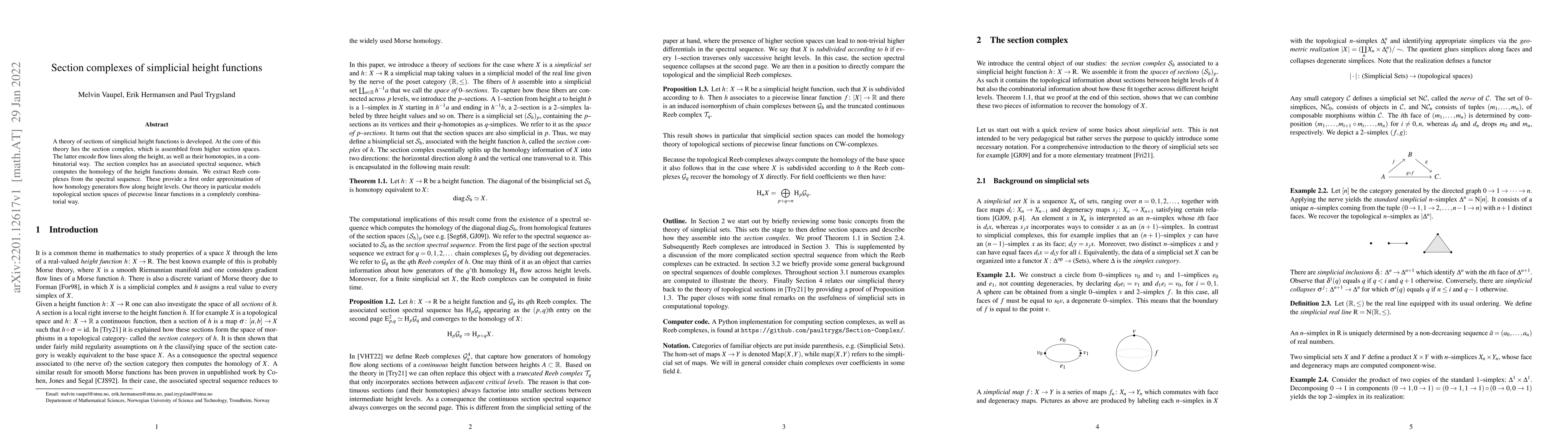 Thumbnail for Section complexes of simplicial height functions