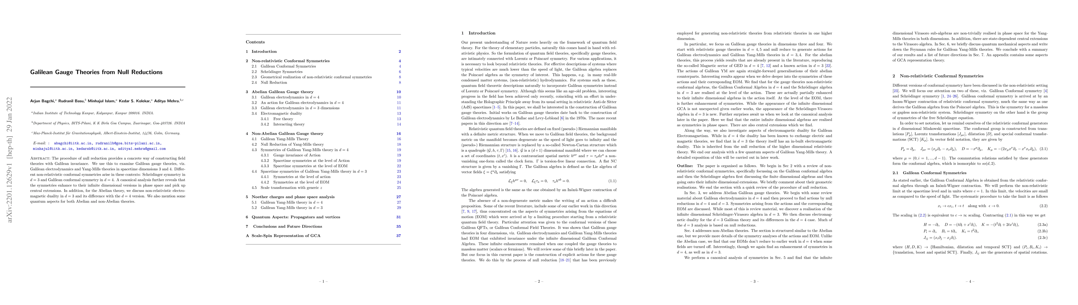 Thumbnail for Galilean Gauge Theories from Null Reductions